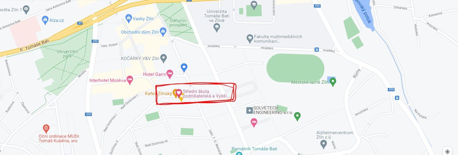 Zlin mapa