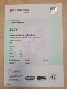B2 First Certificate