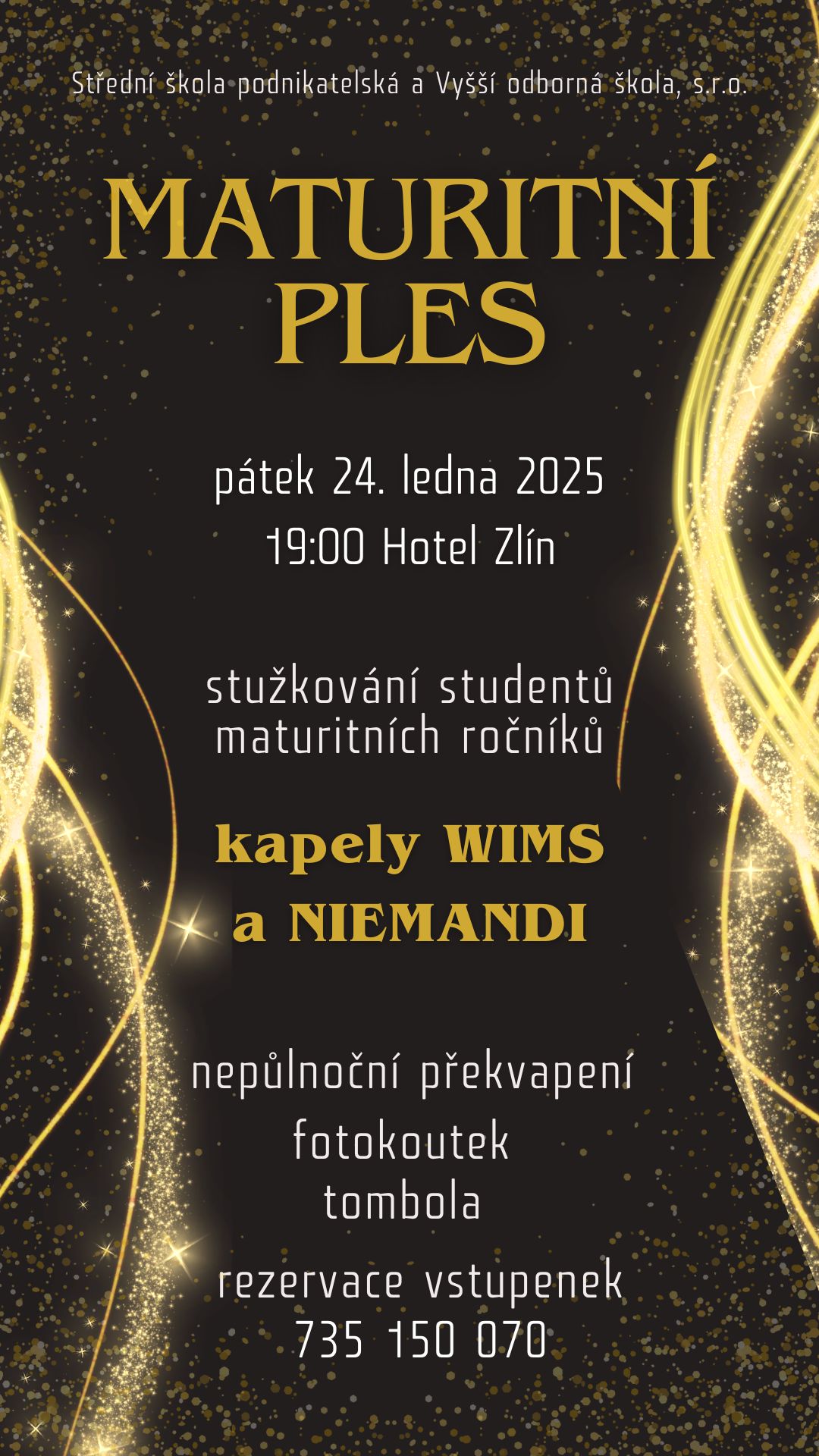 Maturitní ples 240125 - plakát