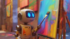 AI-robot maluje
